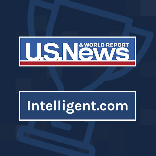 Logos for US News & World Report and Intelligent.com