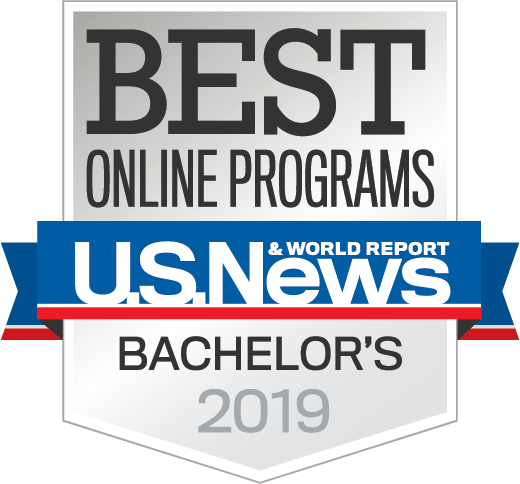 US News and World Reports Badge, signifying SHSU's ranking for 2019.